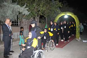 گزارش تصویری از آیین افتتاحیه بیست و سومین دوره مسابقات ورزشی دانش آموزان دختر با آسیب بینایی و جسمی حرکتی کشور